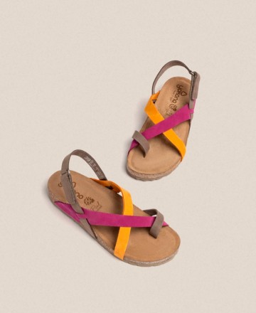 Multicoloured Yokono Jerba 718 toe sandals