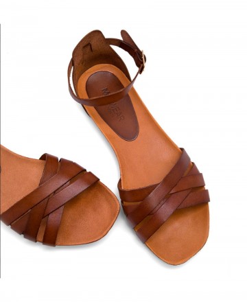 Miswear CN8105 flat leather sandals