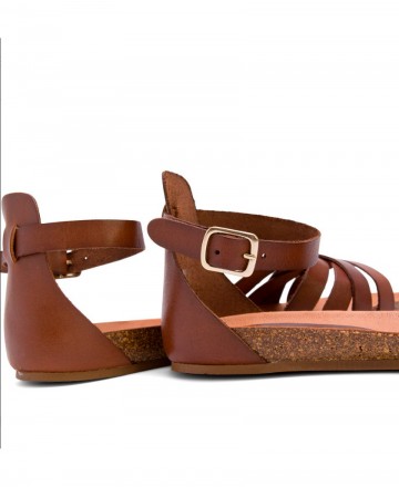 Miswear CN8105 flat leather sandals