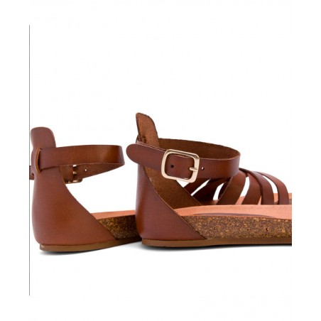 Miswear CN8105 flat leather sandals