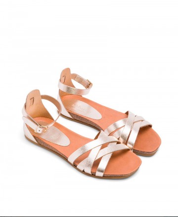 Miswear CN8105 metallic strappy sandals