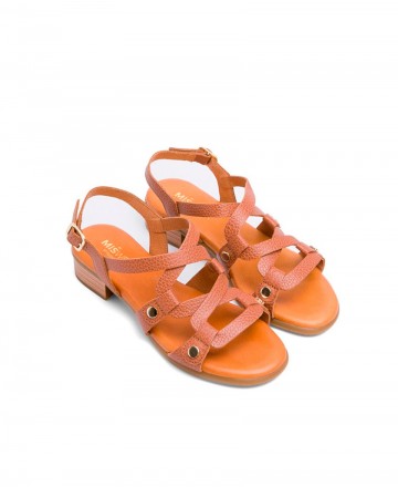 Sandalias de piel con tachuelas Miswear TA1333