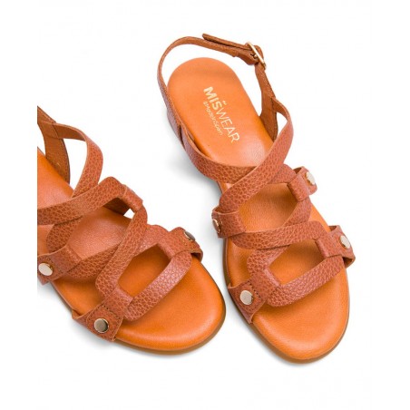 Sandalias de piel con tachuelas Miswear TA1333