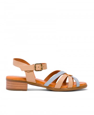 Miswear TA1341 leather sandals with cushioned insole