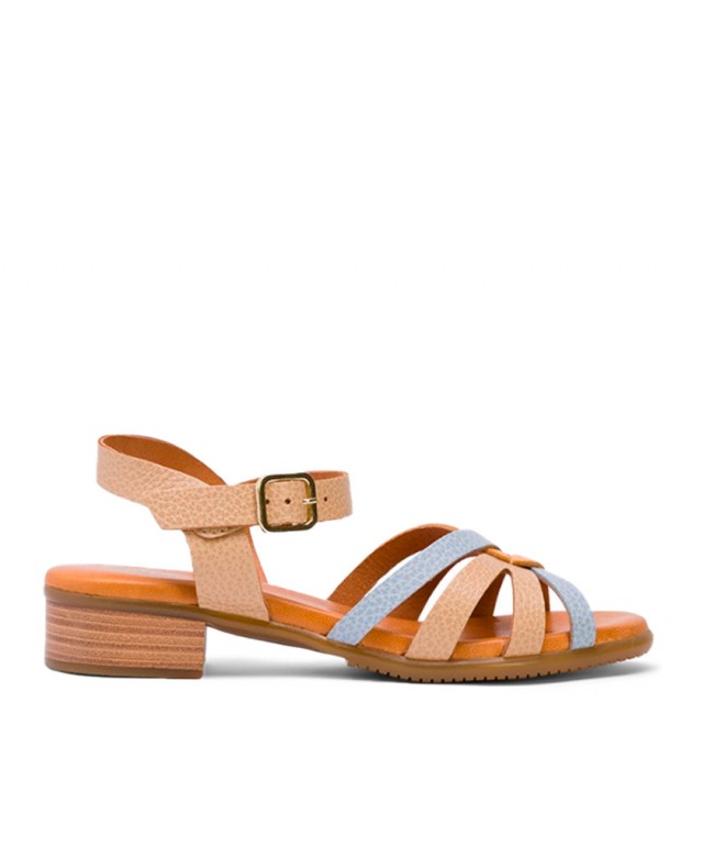 Miswear TA1341 leather sandals with cushioned insole