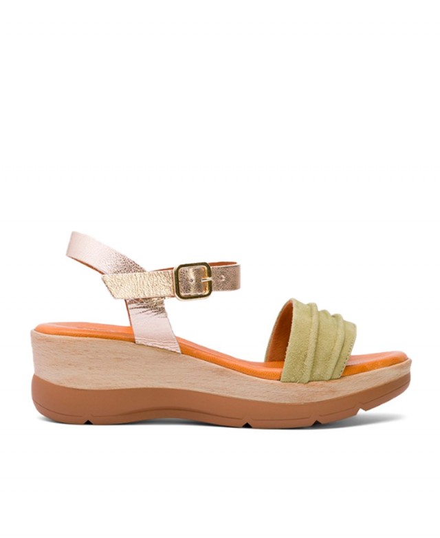 Miswear Leather Wedge Sandals TA1453