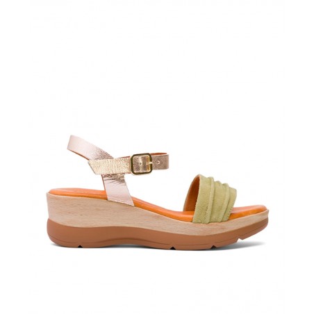 Miswear Leather Wedge Sandals TA1453