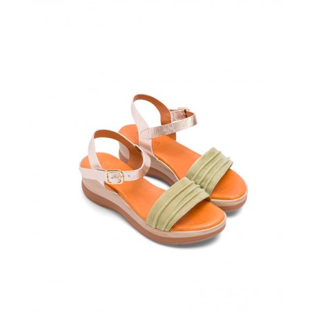 Miswear Leather Wedge Sandals TA1453