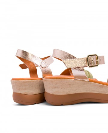 Miswear Leather Wedge Sandals TA1453