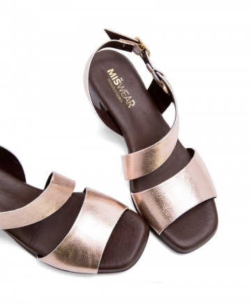 Miswear metallic heeled sandals TA1971