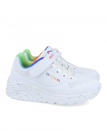 Skechers Uno Lite Rainbow Specks children's shoe