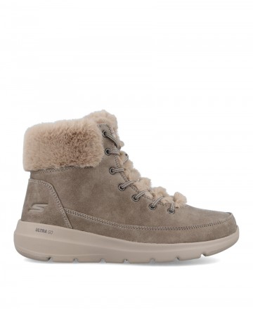 Skechers Glacial ultra women's flat ankle boots with fur
