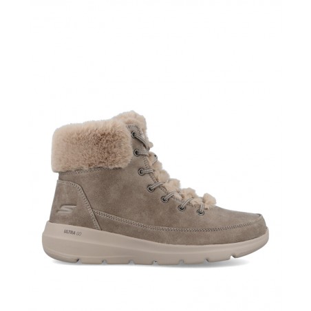 Skechers Glacial ultra women's flat ankle boots with fur