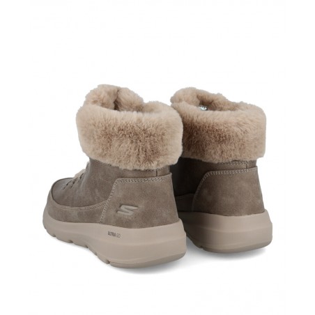 Skechers Glacial ultra women's flat ankle boots with fur