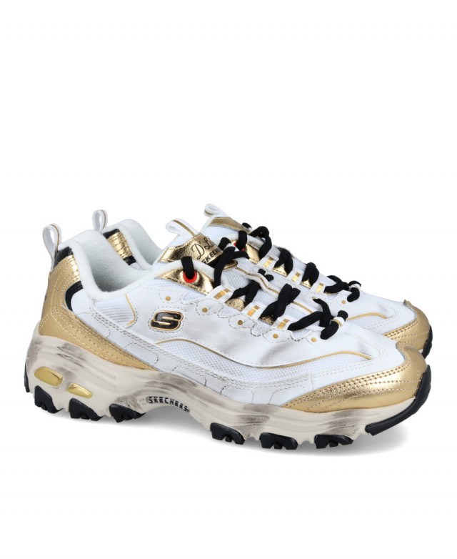 Skechers d'lites mujer dorados on sale