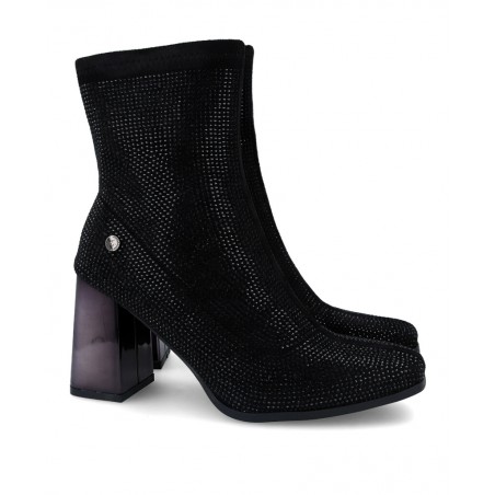 Xti 143114 elasticated ankle boots with glitters