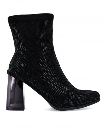 Xti 143114 elasticated ankle boots with glitters