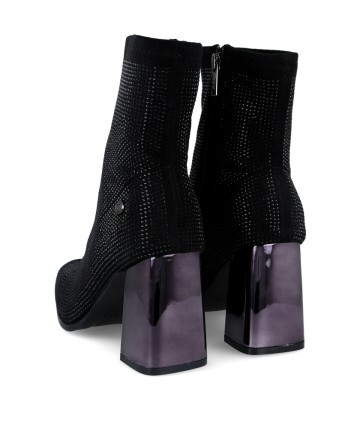 Xti 143114 elasticated ankle boots with glitters