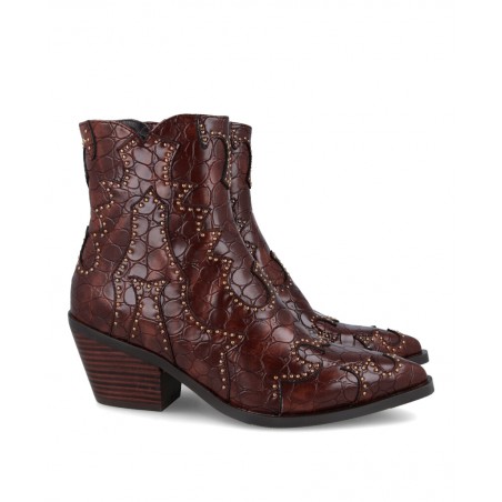 Noa Harmon Miranda side zip cowboy ankle boots