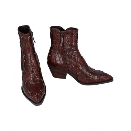 Noa Harmon Miranda side zip cowboy ankle boots