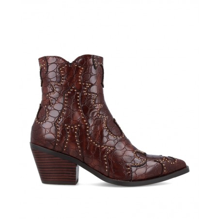 Noa Harmon Miranda side zip cowboy ankle boots