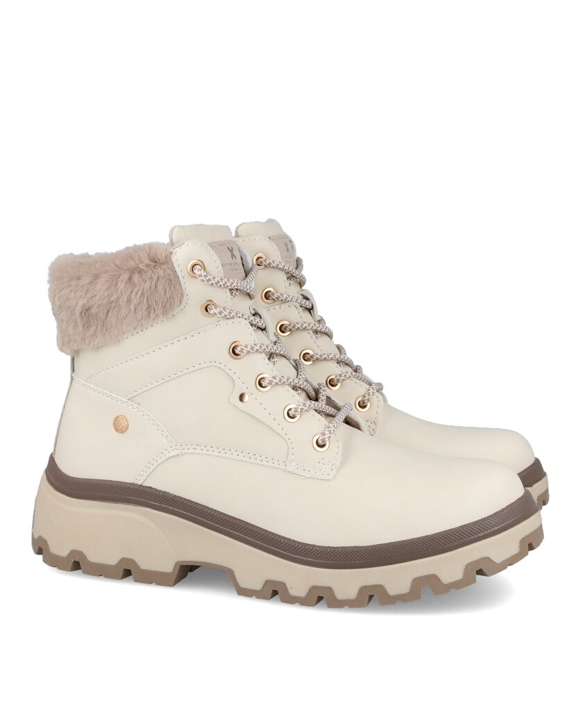 Ankle boots with fur and track sole Xti 143447 Ankle boots with fur and track sole Xti 143447