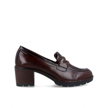 Desireé Rosy-13 leather loafers with wide heels