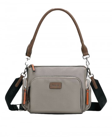 Shoulder bag in taupe colour Binnari Granada