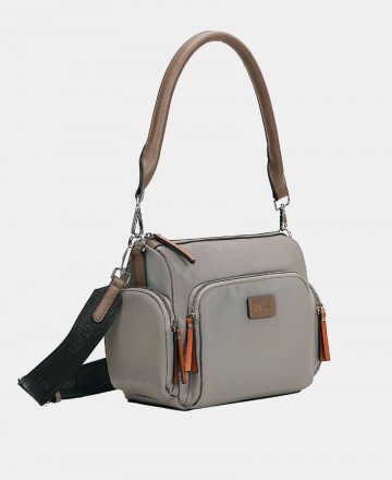 Shoulder bag in taupe colour Binnari Granada