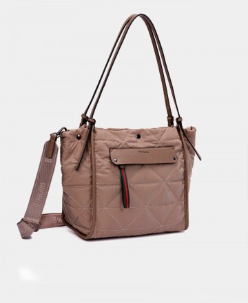 h2Bolso shopper con doble asa combinable Binnari Malaga 20363 h2 pEl Bolso shopper Binnari Malaga 20363 en color beige es la co