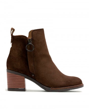 Ankle boots with wood effect heel Porronet June