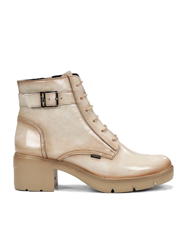 Fluchos F2107 military ankle boots with heel