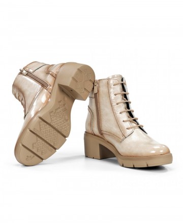 Fluchos F2107 military ankle boots with heel