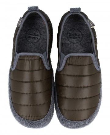 Toni Pons Ned-Tk closed slippers in green and grey