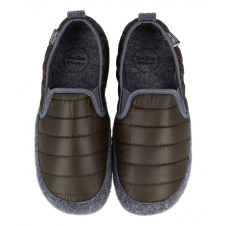 Toni Pons Ned-Tk closed slippers in green and grey