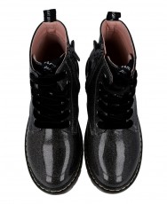 h2Botines infantiles con cremallera Garvalin 241567 h2 pLos botines infantiles Garvalin 241567 en color negro con destellos gli
