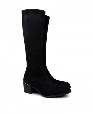 Miss Elastic Rossi elastic boots with gold detailing