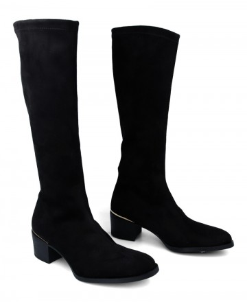 Miss Elastic Rossi elastic boots with gold detailing