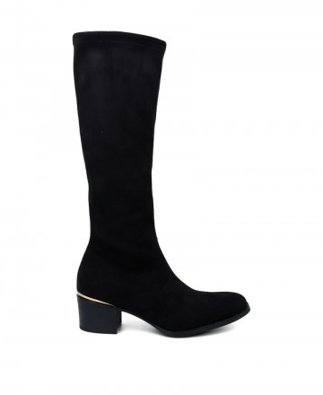 Miss Elastic Rossi elastic boots with gold detailing