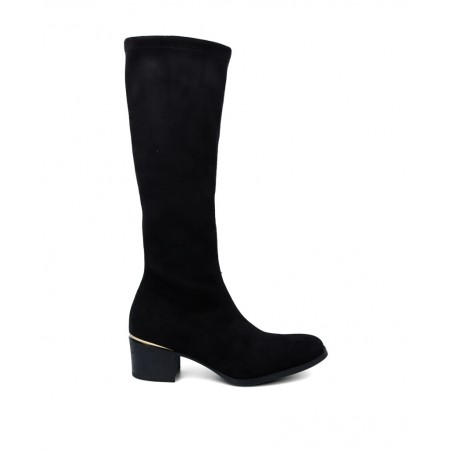 Miss Elastic Rossi elastic boots with gold detailing