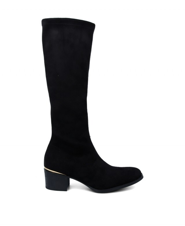 Miss Elastic Rossi elastic boots with gold detailing Miss Elastic Rossi elastic boots with gold detailing