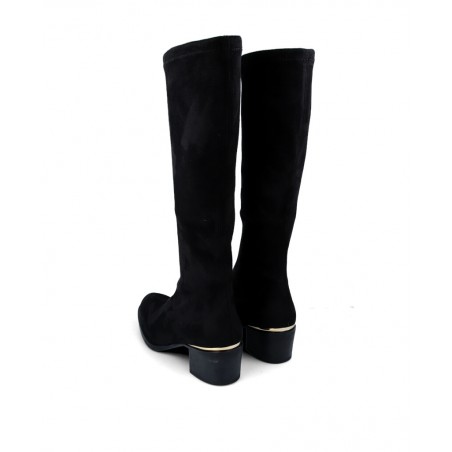 Miss Elastic Rossi elastic boots with gold detailing