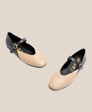 Flat ballerina with buckle Yokono ARI-001