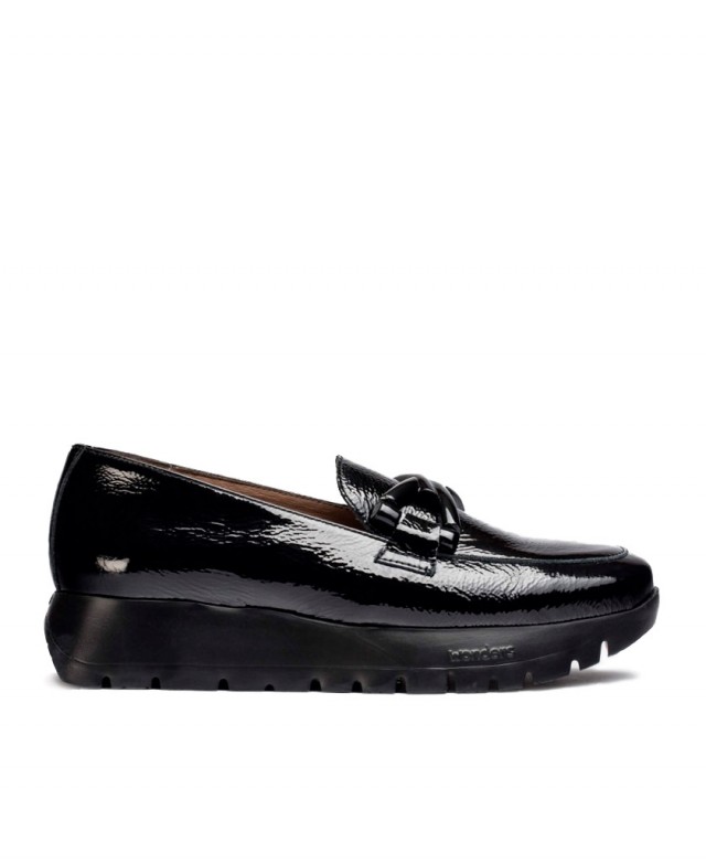 Wonders Rose Buckle Loafers