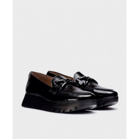 Wonders Rose Buckle Loafers