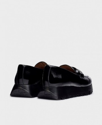 Wonders Rose Buckle Loafers