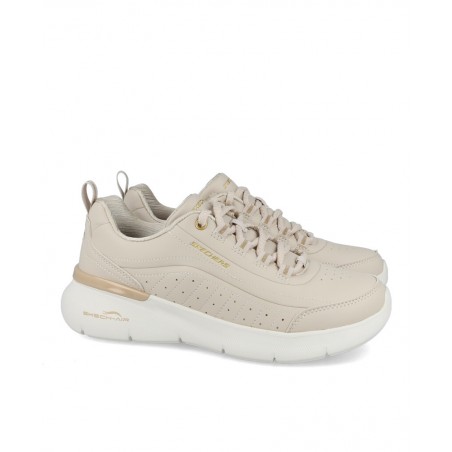 Sneakers de para mujer en color beige Caracteristicas con cordones altura de piso 4 cm piso de goma termoplastica exterior sint