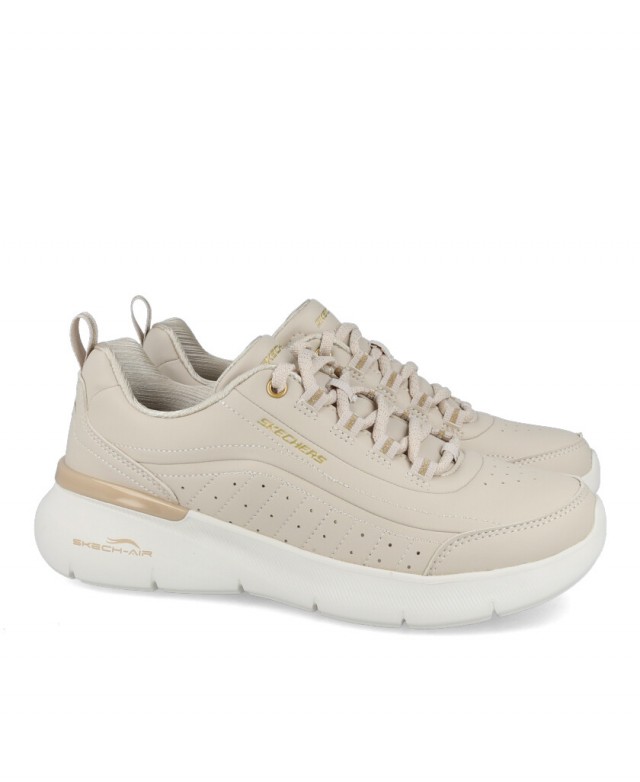 Sneakers de para mujer en color beige Caracteristicas con cordones altura de piso 4 cm piso de goma termoplastica exterior sint