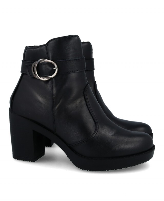 Medium heel ankle boots with side buckle Imac 655150