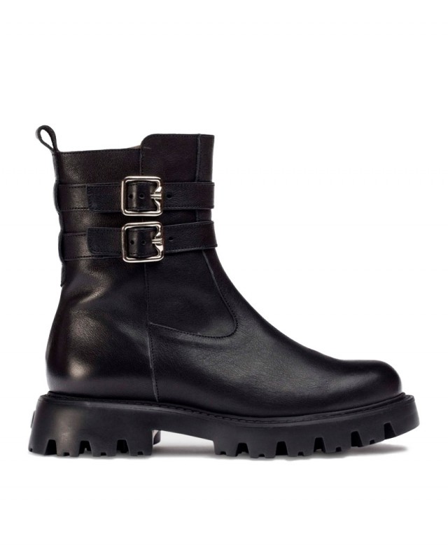 Wonders Pura buckled biker boots